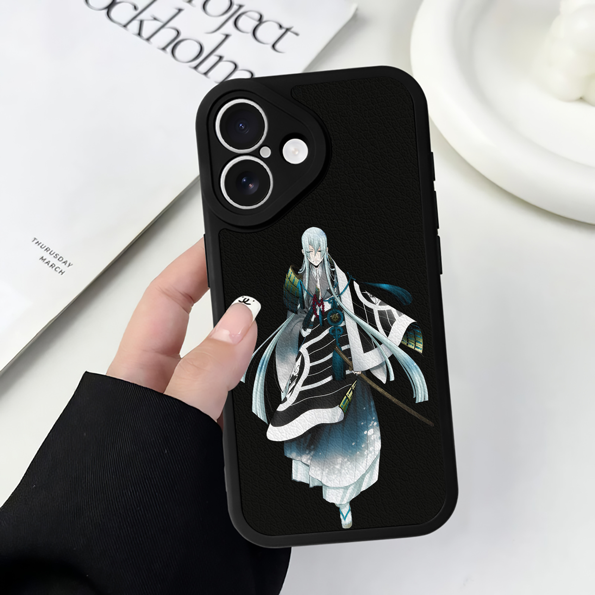（画像用） 刀剣乱舞 Touken Ranbu 【iPhone 16シリーズ対応】シリコンスマホケース（レザー調） 材質：シリコン